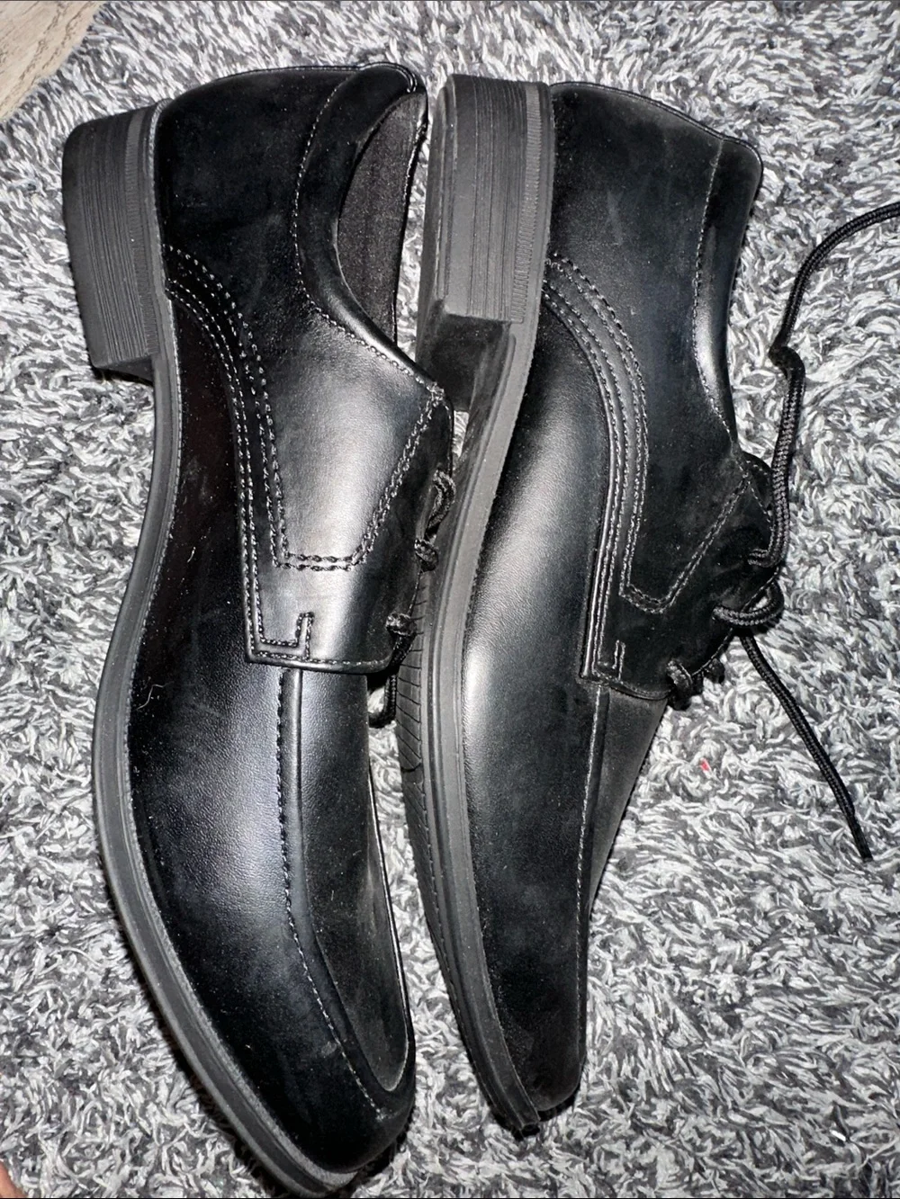 SmartFit Boy’s Black Lace-Up Dress Shoes